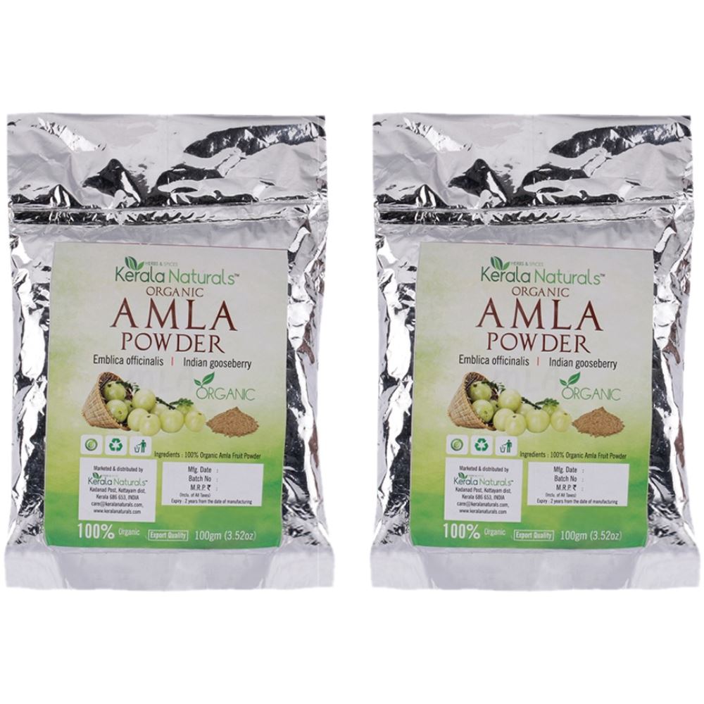 Kerala Naturals Organic Amla Powder (100g, Pack of 2)