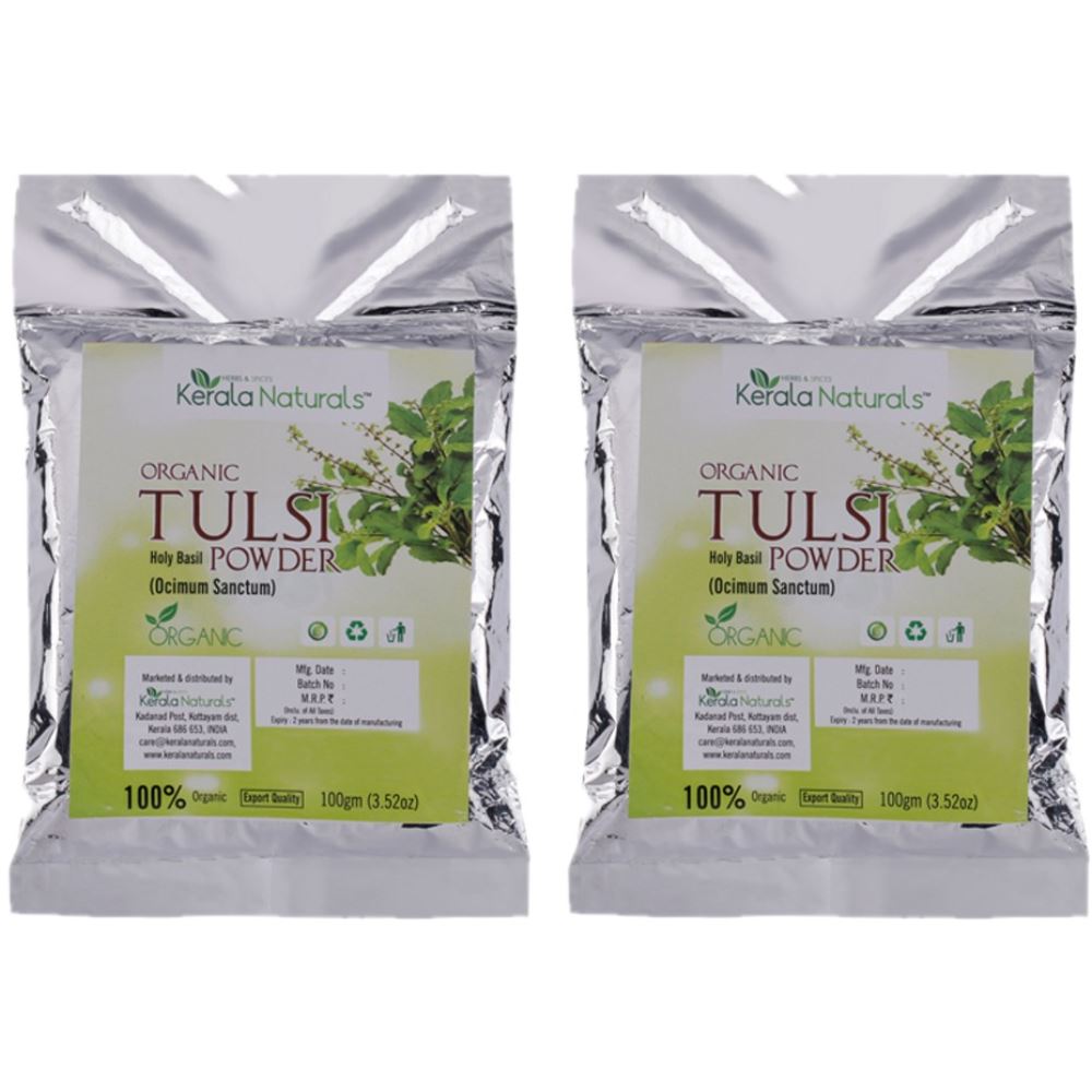 Kerala Naturals Organic Tulsi Powder (100g, Pack of 2)