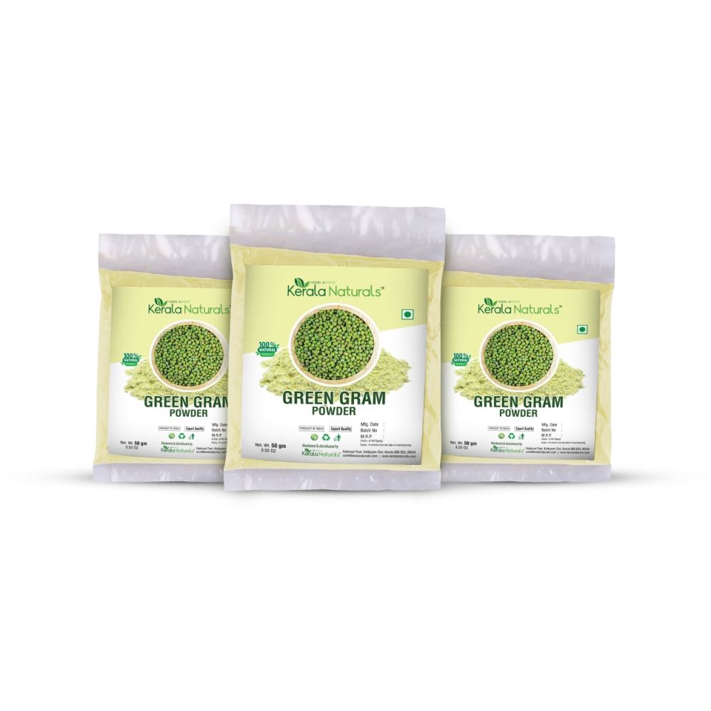 Kerala Naturals Green Gram Powder (50g, Pack of 3)