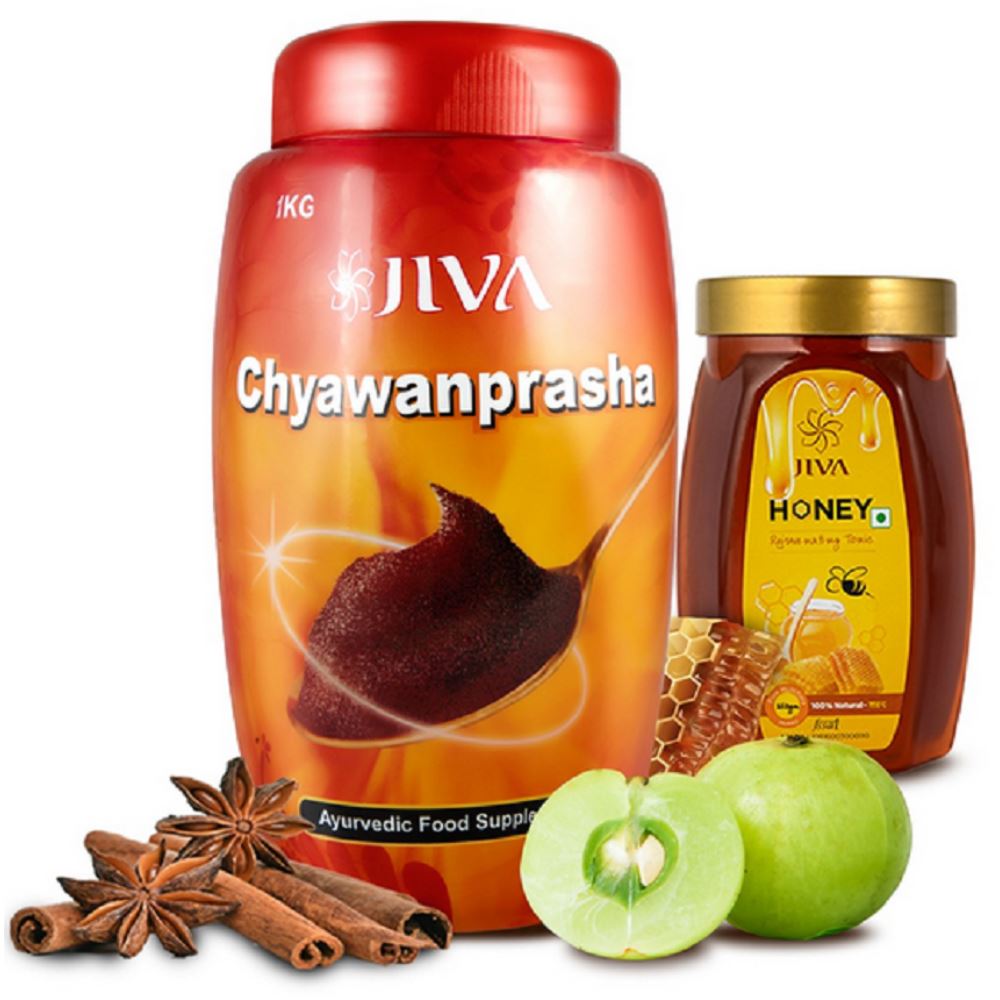 Jiva Ayurveda Chyawanprasha and Honey Immunity Combo Pack (1Pack)