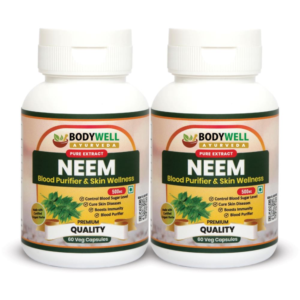 Bodywell Neem Pure Extract 500Mg Capsules (60caps, Pack of 2)