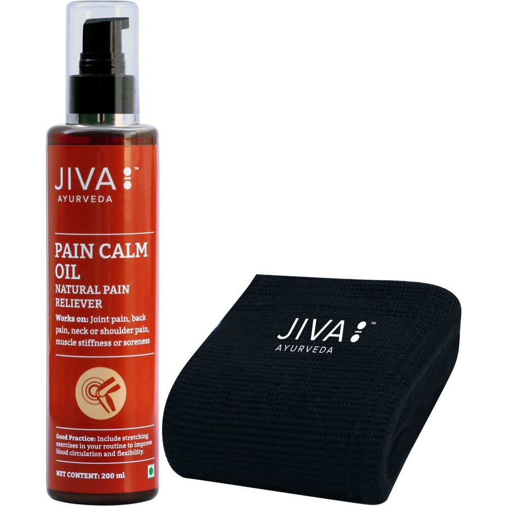 Jiva Ayurveda Pain Calm Oil With Knee Cap Free (1Pack)