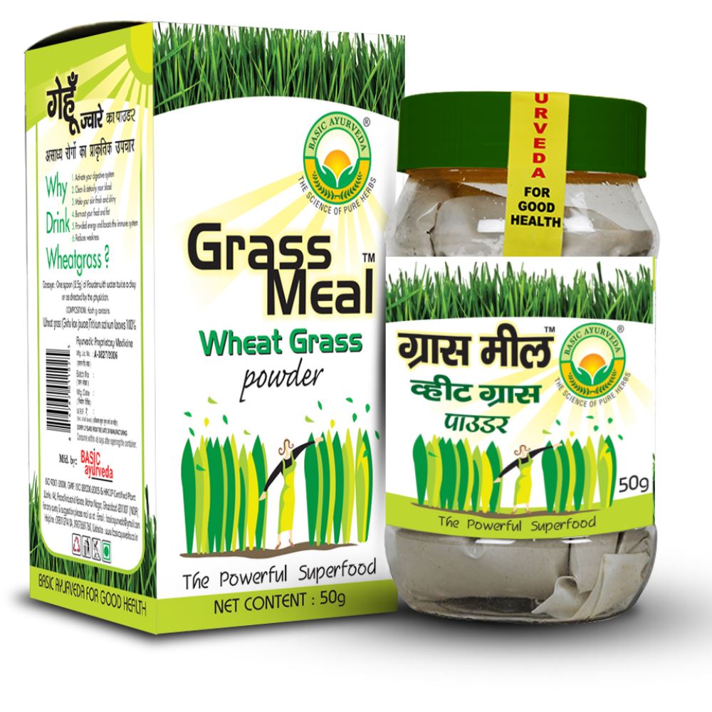 Basic Ayurveda Grass Meal (Wheat Grass Powder) (50g)