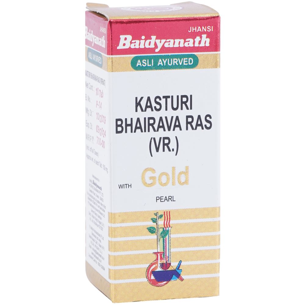 Baidyanath Kasturi Bhairav Ras Brihat (Swarna Moti Amber Yukta) (10tab)