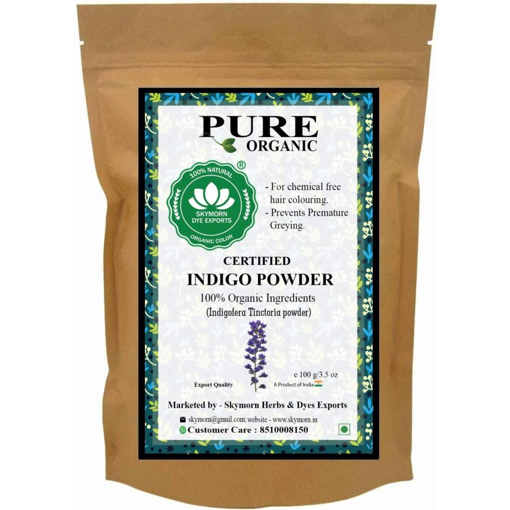 SkyMorn Pure Organic Natural (Indigofera Tinctoria) Indigo Leaf Powder For Black Hair (100g)