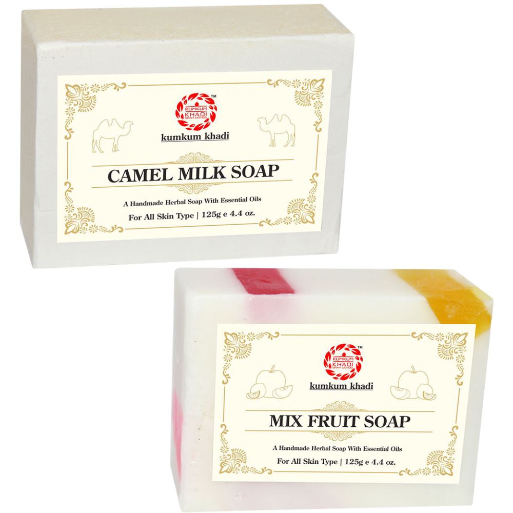 Kumkum Khadi Herbal Camel Milk And Mix Fruit Soap (1Pack)