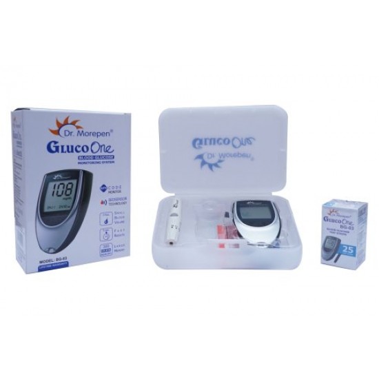 Dr.Morepen Glucose Monitor (Gluco One BG03) + 50 Strips